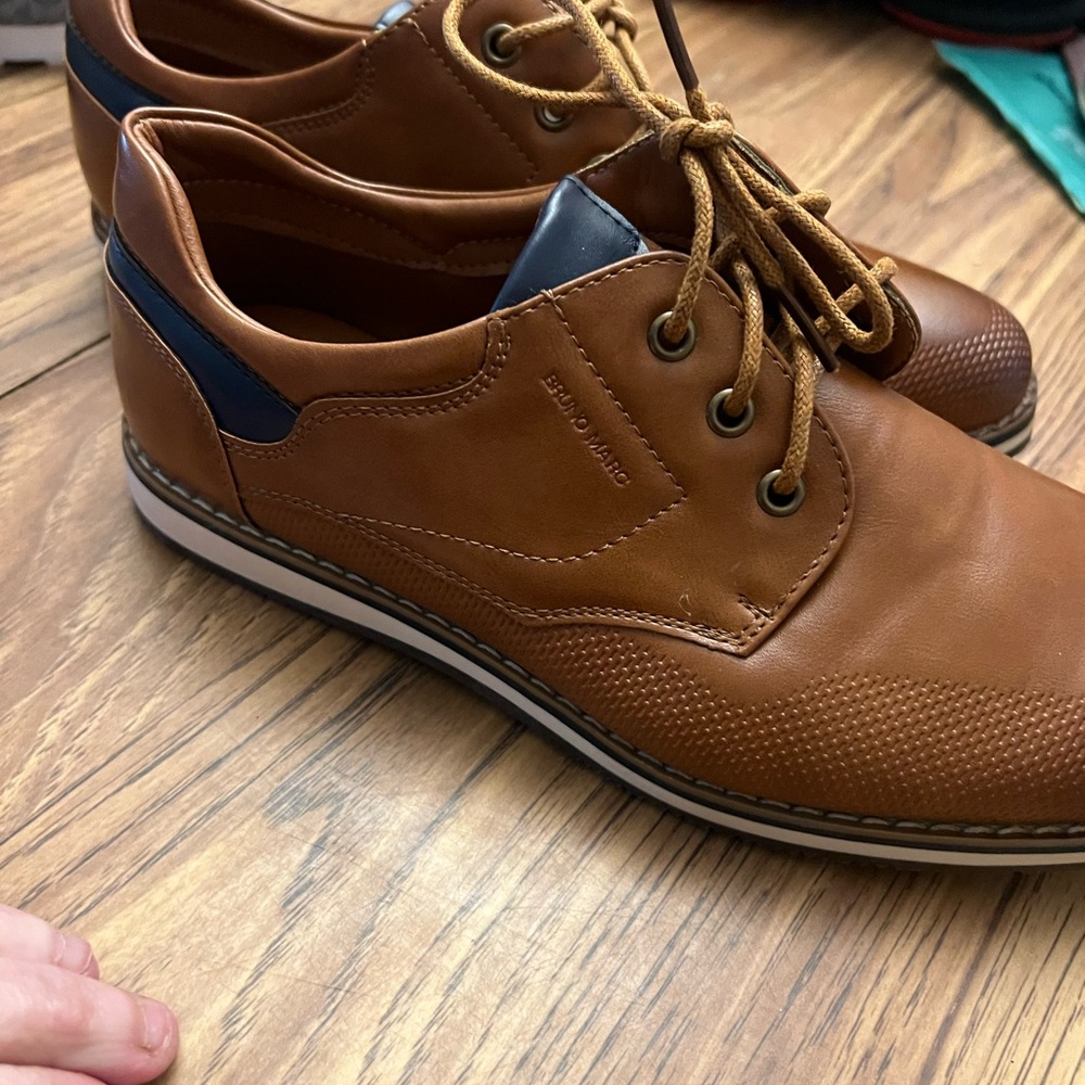 Bruno Marc mens Brown Leather Shoes size 6